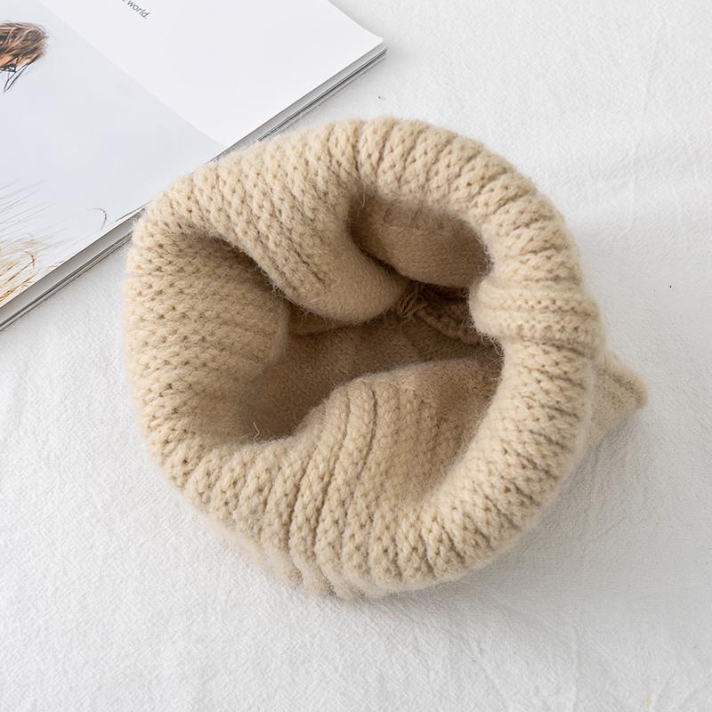 New Women Hat Kpop Style Autumn And Winter Hat Soft Beanie Hats For Women Leisure Back Split Teens Ponytail Knitted Cap