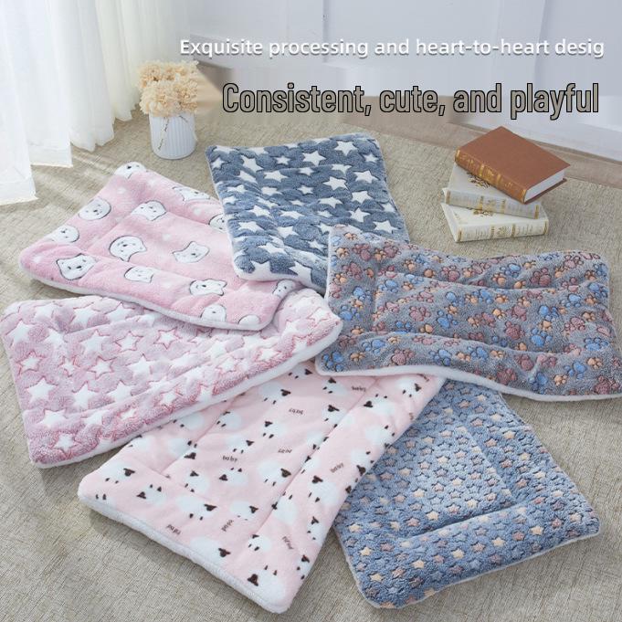 Thickened Pet Sleeping Pad for Cats & Dogs: Warm Universal Blanket Mat for Fall & Winter