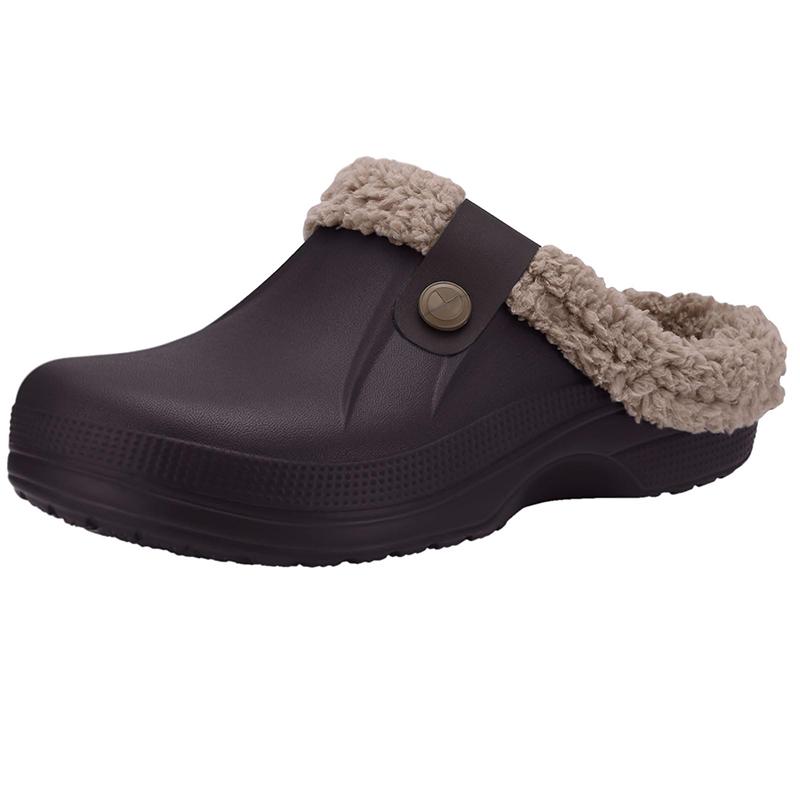 Fashion Kdmi Men's Slippers EVA Shoe Upper Cotton Slippers Classic Popular Clogs Waterproof Winter Soft Fuzzy Slippers For Men And Women