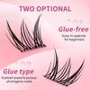 GECOMO Comics Cat Style Kleberfreie falsche Wimpern Simulation Curling Geeignet für Anfänger W-förmige segmentierte Wimpern