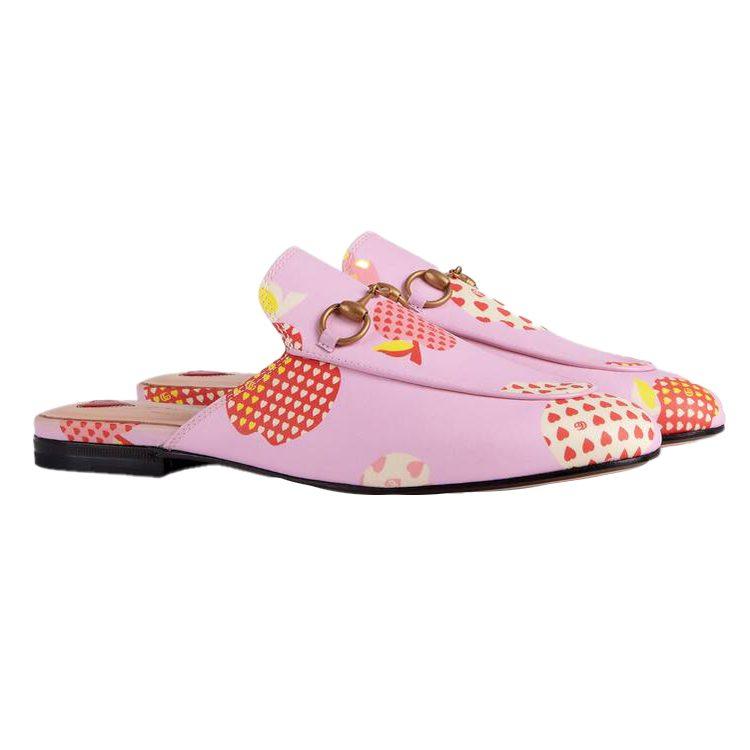Gucci Princetown Casual Shoes Women's Pink 664201 22M10 5770