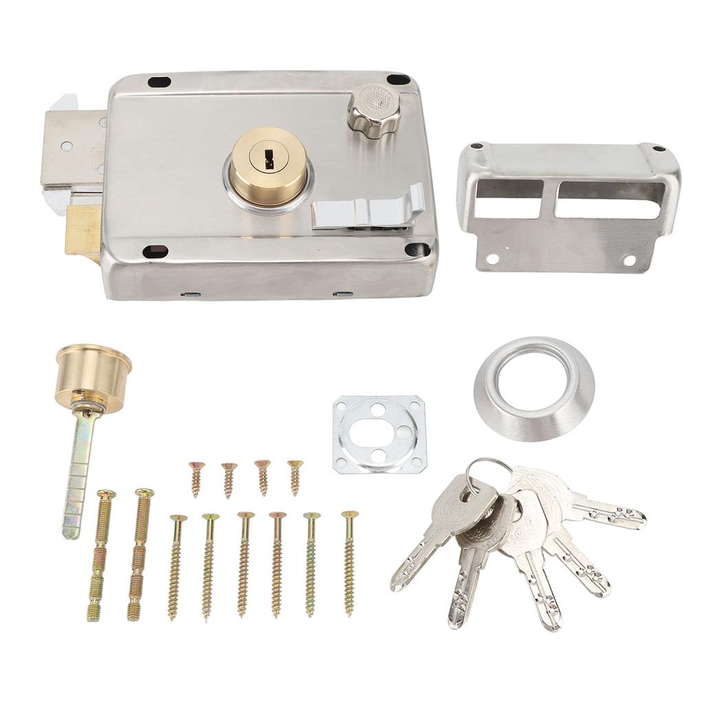 Exterior Mechanical Anti Theft Lock with Handle Rust Prevention Stainless Steel Exterior Gate Lock