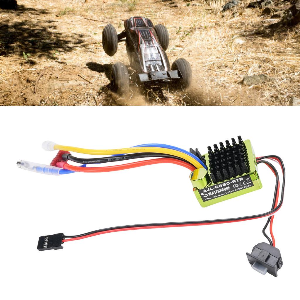 RC Brushed ESC Water Proof 1/10 RC Car Boat Electronic Speed Controller for 540 550 750 Motor
