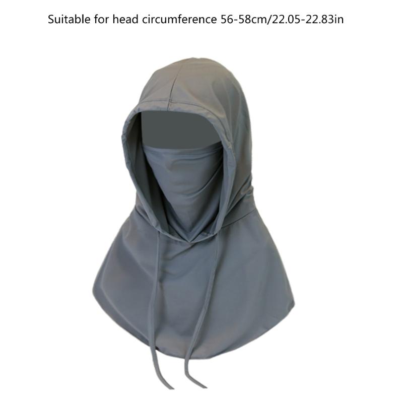 Full Face Mask Cover Sunhat Long Neck Wrap Cover Fishing Hat Neck Gaiters Scarfs Protect Neck Hiking Hat for Women Men
