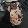 Leopard Kirsche iPhone Hülle für 13, 14, 15 Pro, 16 Pro & 17 - Europäischer/Amerikanischer Stil High-End Design