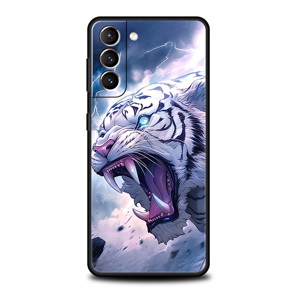 Animal Tiger Phone Case for Samsung Galaxy S24 S23 S22 S20 S21 FE Ultra S10 S10E S9 S8 Plus 5G Silicone Cover Capas Fundas Bags
