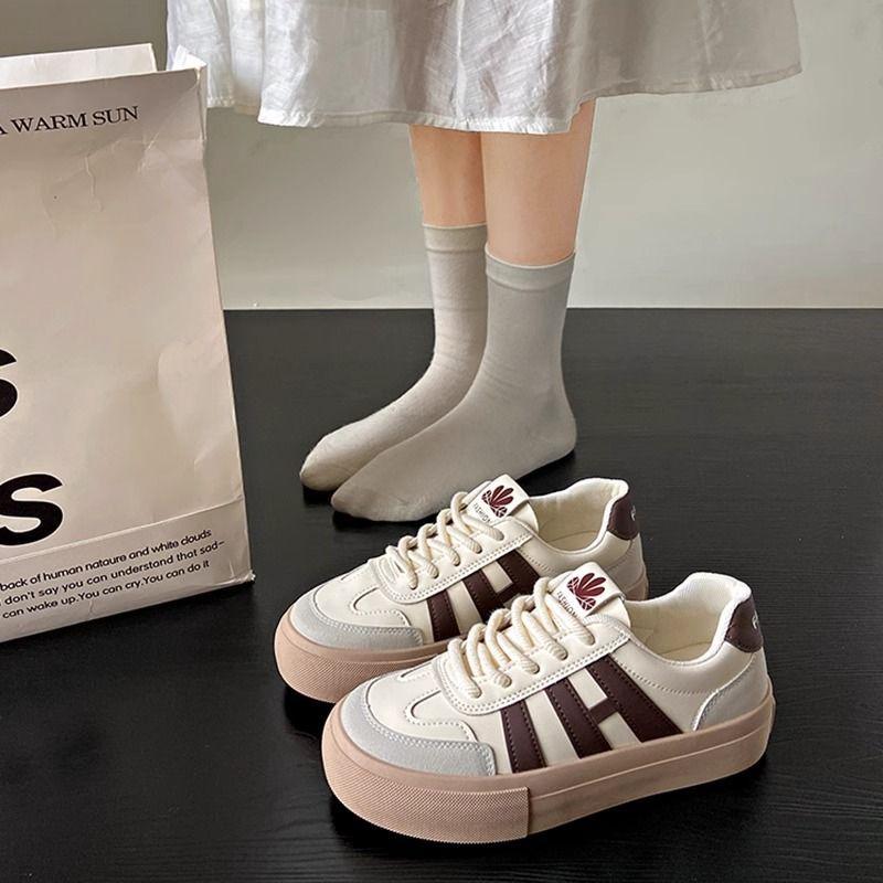 

Нишевая оригинальная дизайнерская платформа белые туфли женские весенне-осенние новые немецкие тренировочные туфли ретро кеды спортивная повседневная обувь 40 хаки