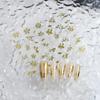 3D Relief Flowers Nail Sticker Gold Flower Petals Adhesive Decals Golden Floral Slider For Nail Art Adhesive Decoration