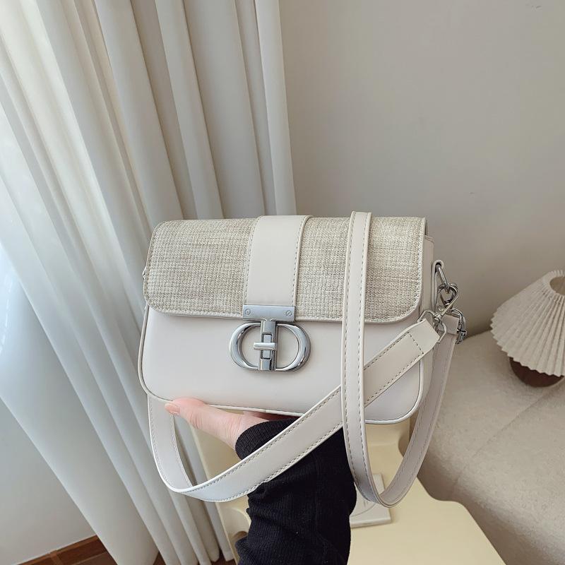 

High value bag women s spring and summer new versatile small square bag casual shoulder fashion messenger bag one size fits all бежевий