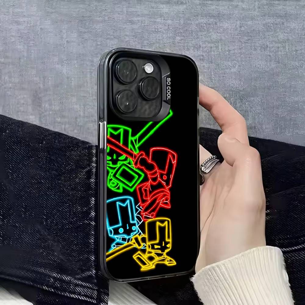 

For Castle Crashers Phone Case iPhone 15,17,11,14,13,16,12,E,Max,Plus,Air,Pro,Mini Black Matte Cover iPhone15pro