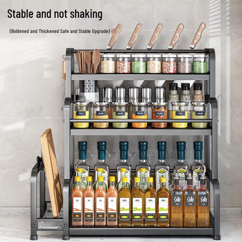 Modern 3-Tier Kitchen Countertop Storage Rack