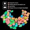 200 Pc's Radium Glossy Stone Aquarium and Vase Fillers Pebbles for Garden Home In Dark Glowing Stepping The Night Rocks Set Decoration