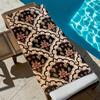 Retro and elegant floral wave pattern polyester microfiber beach towel is highly absorbent, suitable swimming and beach outings