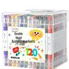 True Color Double-Ended Acrylic Marker Pens for Kids - Large Capacity, Ideal for Art Classes, Painting, and Doodling
