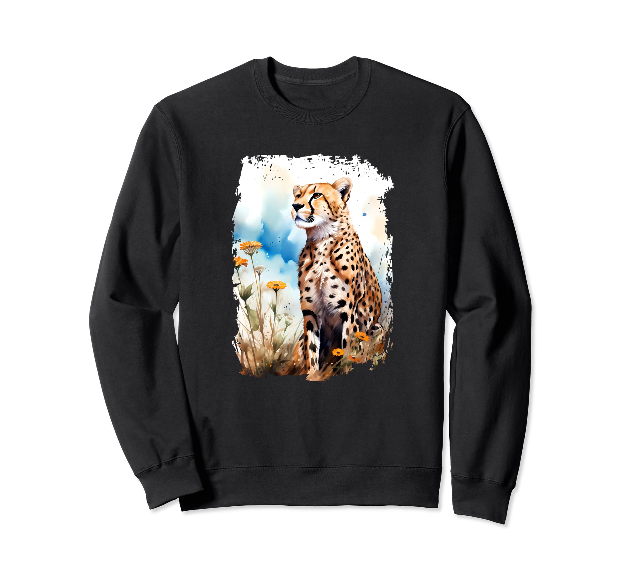 

Cheetah Flower Butterfly Sweatshirt чёрный