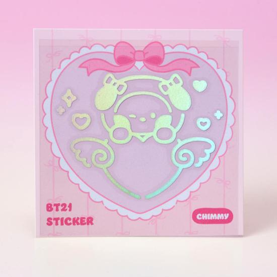 BT21 minini RIBBONED U Hologram Medium Sticker