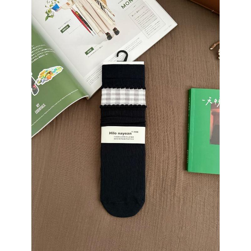 Damen Frühling und Herbst Gebrochene Blume Nähte Brakteen Nahtlose Röhrenstulpen