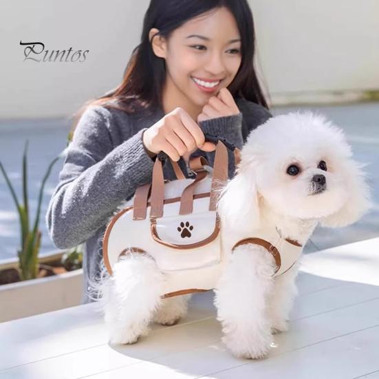 Stilvolle Haustiertransporttasche für den täglichen Gebrauch, Tragbare Tasche, Atmungsaktive Umhängetasche 2-in-1, Horizontale Wandertasche für Kleine Hunde, Leinen-Stil Reisetasche für Hunde und Katzen