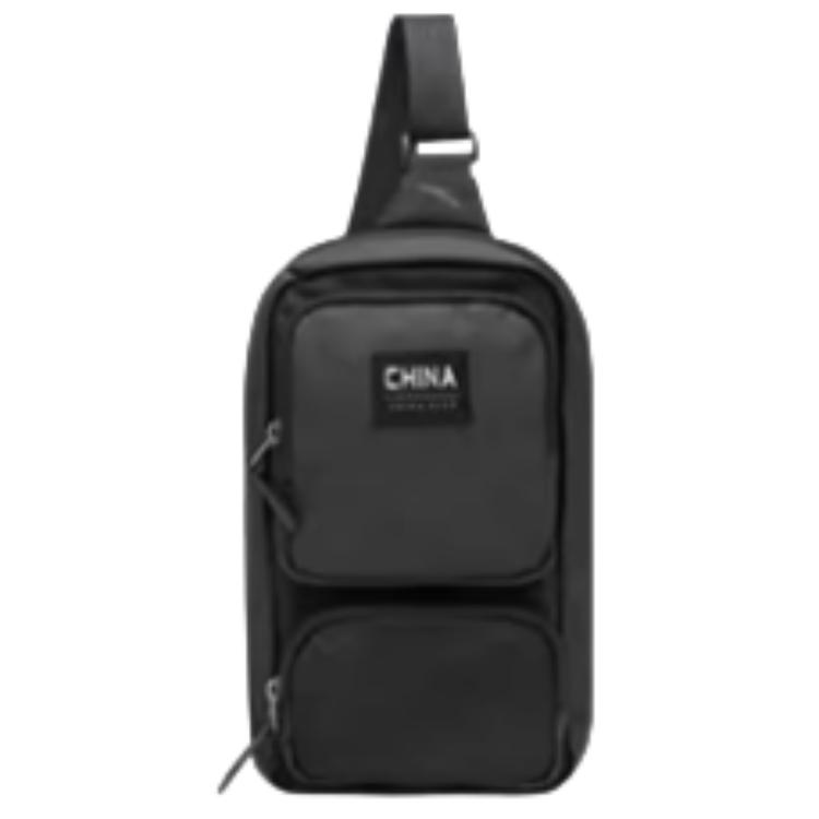 New Anta Fabric Sling Bag Unisex Basic Black 192527131-1