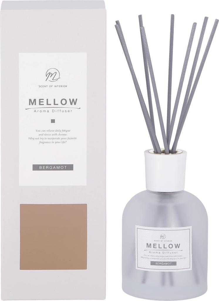 Fuji Boeki Vonný difuzér s rákosovými tyčinkami Vůně bergamotu 200 ml Osvěžovač vzduchu Vůně do pokoje Jemný 28072