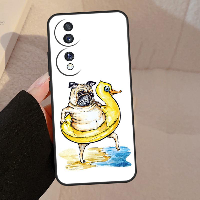 Cute Pug Dog For Honor Magic 7 5 6 8 Pro Case For Honor 200 400 50 70 90 Lite X8b X8c X9a X9b X9c X9d Win