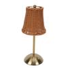 Vintage Rattan Table Lamp LED Dimmable 3 Color Temperatures Rechargeable Cordless Bedside Lamp for Bedroom Living Room