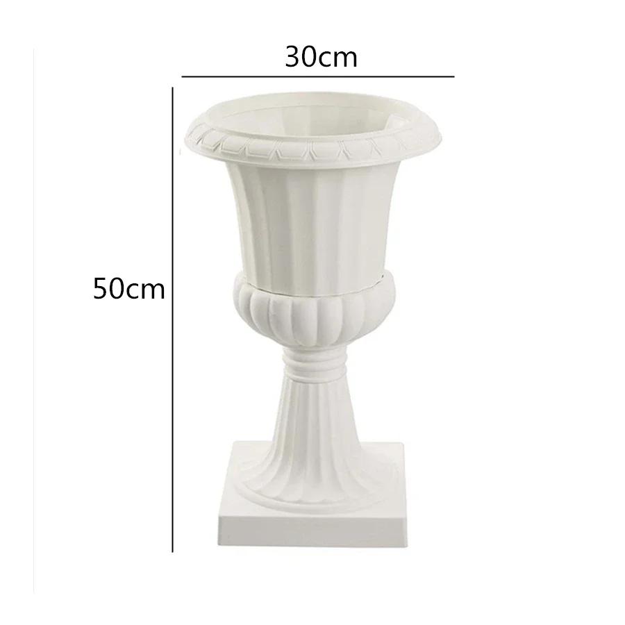 Black White Plastic Vase Wedding Stage Large Vase Decoration Home Furnishings Garden Balcony Courtyard Flower Pot Ornaments