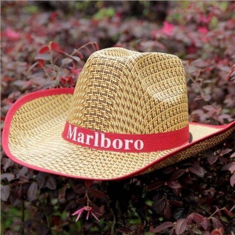 

Men Outdoor Sun-Proof Straw Hat Sun-Proof Outdoor Summer Seaside Beach Western Denim Men Sun Hat Fishing Red One size
