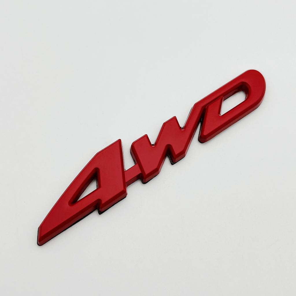 AAXH1 4WD Logo 3D Metal Sticker For Prius I20 I40 Tucson Compass Renegade Patriot Wrangler Car Wing Fender Rear Trunk Badge Emblem