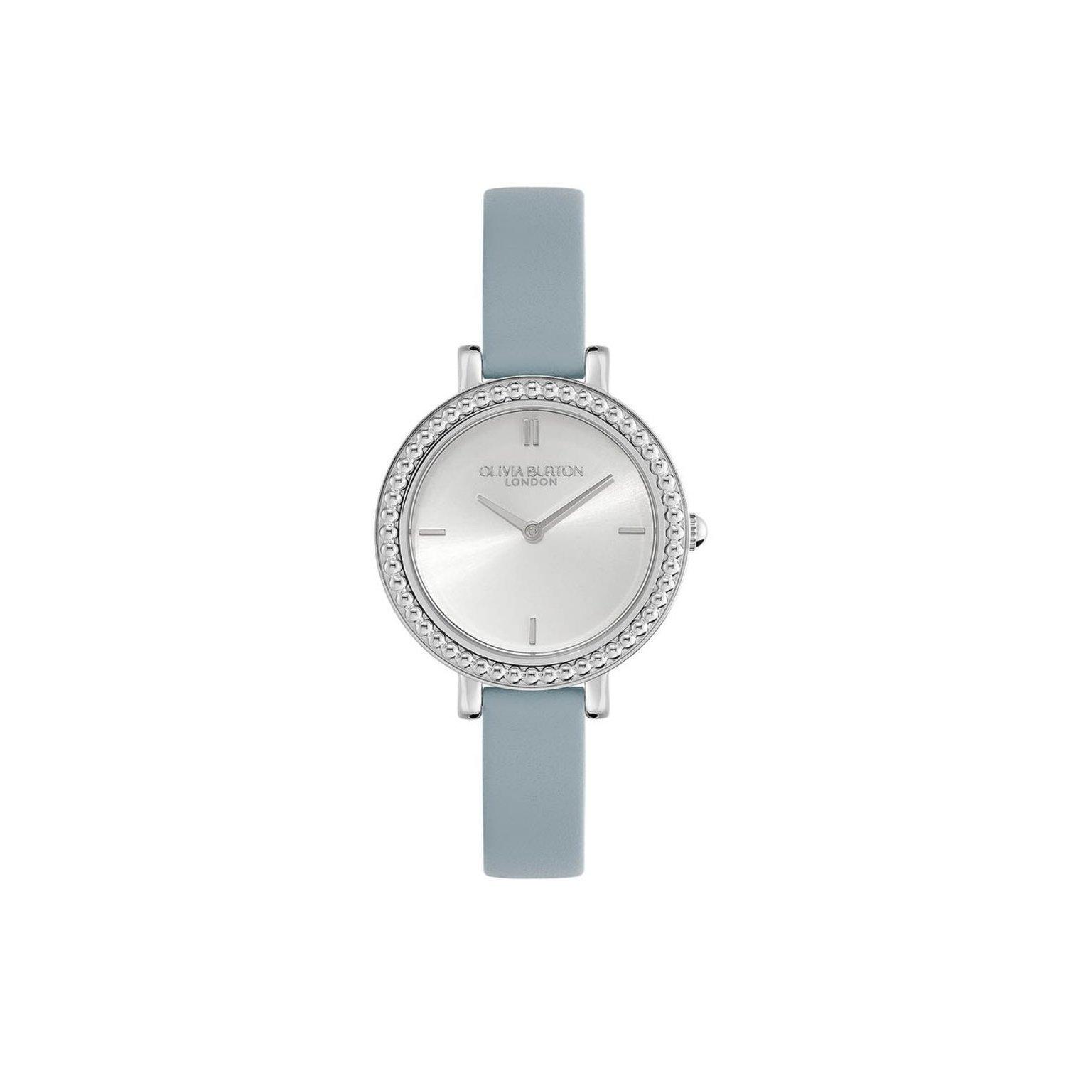 [Olivia Burton] Vintage Bead Blue Leather Women s Watch