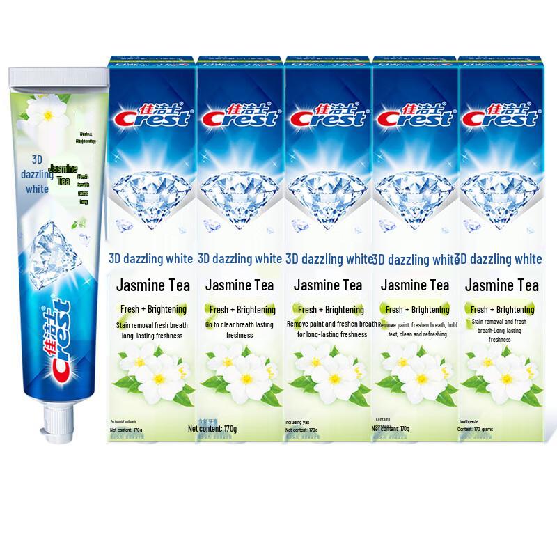 Crest 3D White Jasmine Tea Toothpaste 5-Pack