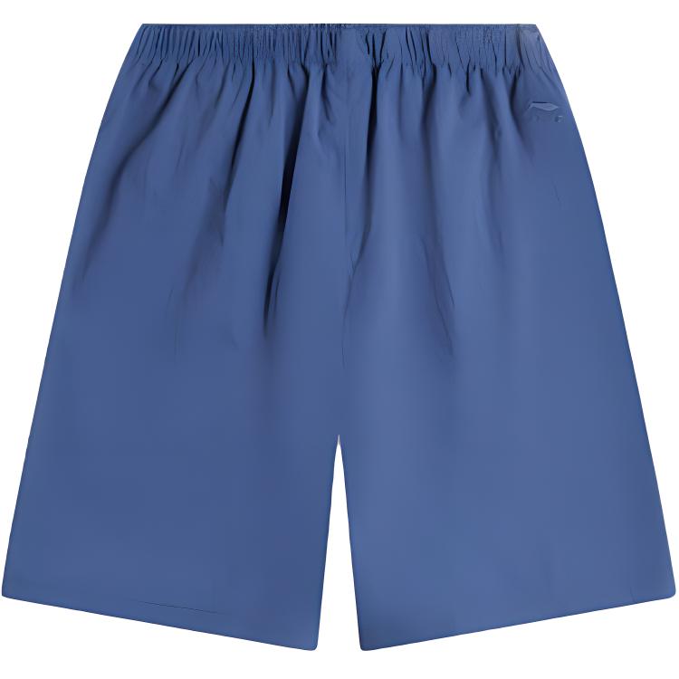 Li Ning Sports Lifestyle Series Loose Solid Color Simple Casual Shorts Men Shorts Sea-Salt-Blue AKSU939-1