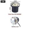 IP68 DC12V Outdoor Lighting 3W 5W Garden Yard Step Stairs Floor Deck LED Recessed Inground Lamps LED Underground Spotlight 220V 25-26