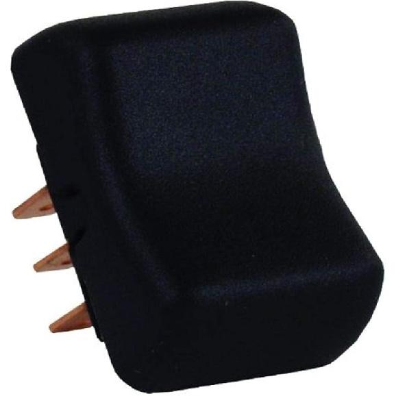 JR Products 13025 Black DPDT On/Off/On Momentary Switch