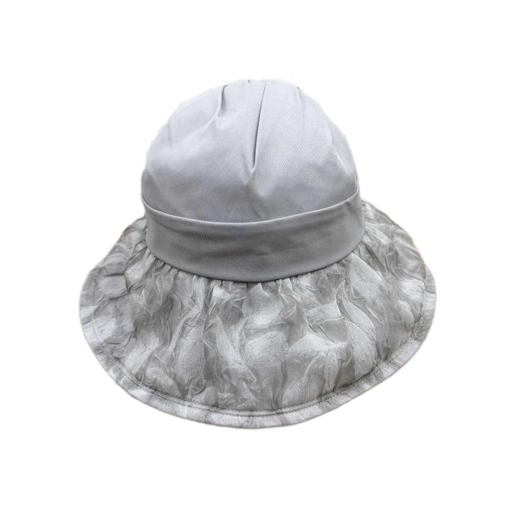 Internet celebrity summer big eaves tulip sunscreen bucket hat female UV protection face small visor
