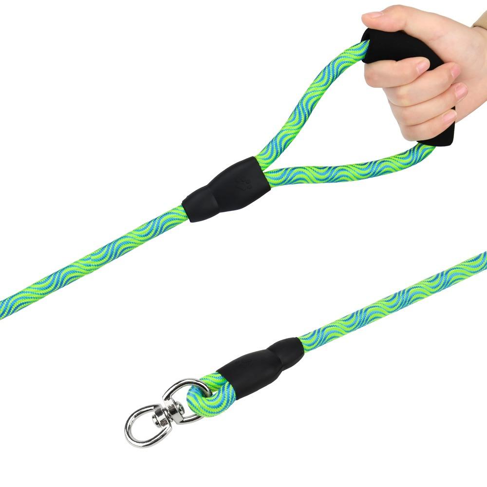 with Foam Handle Dog Walking Dual Leash Nylon Walking Dog Rope Double-headed Dog Leash  Outdoor