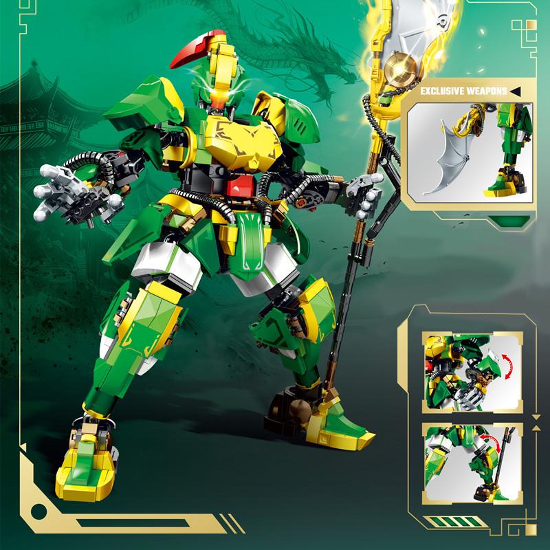 Non-Toxic Sembo Five Tiger Generals Mech Assemblage Building Blocks Cool Robot Model Bricks Collectible Ornaments Children Toys Birthday Gifts