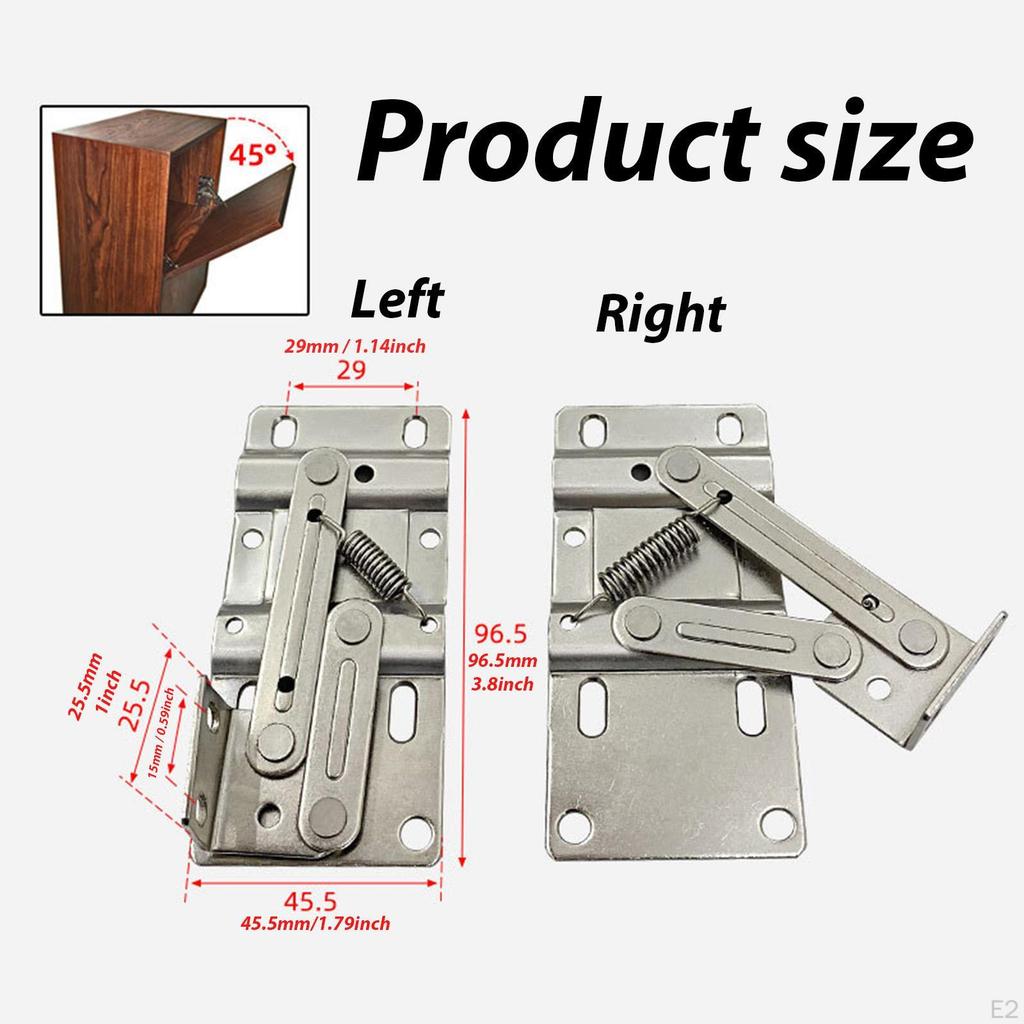 2x Flip Out Tray Hinges Replacement Maintenance Organizer Close