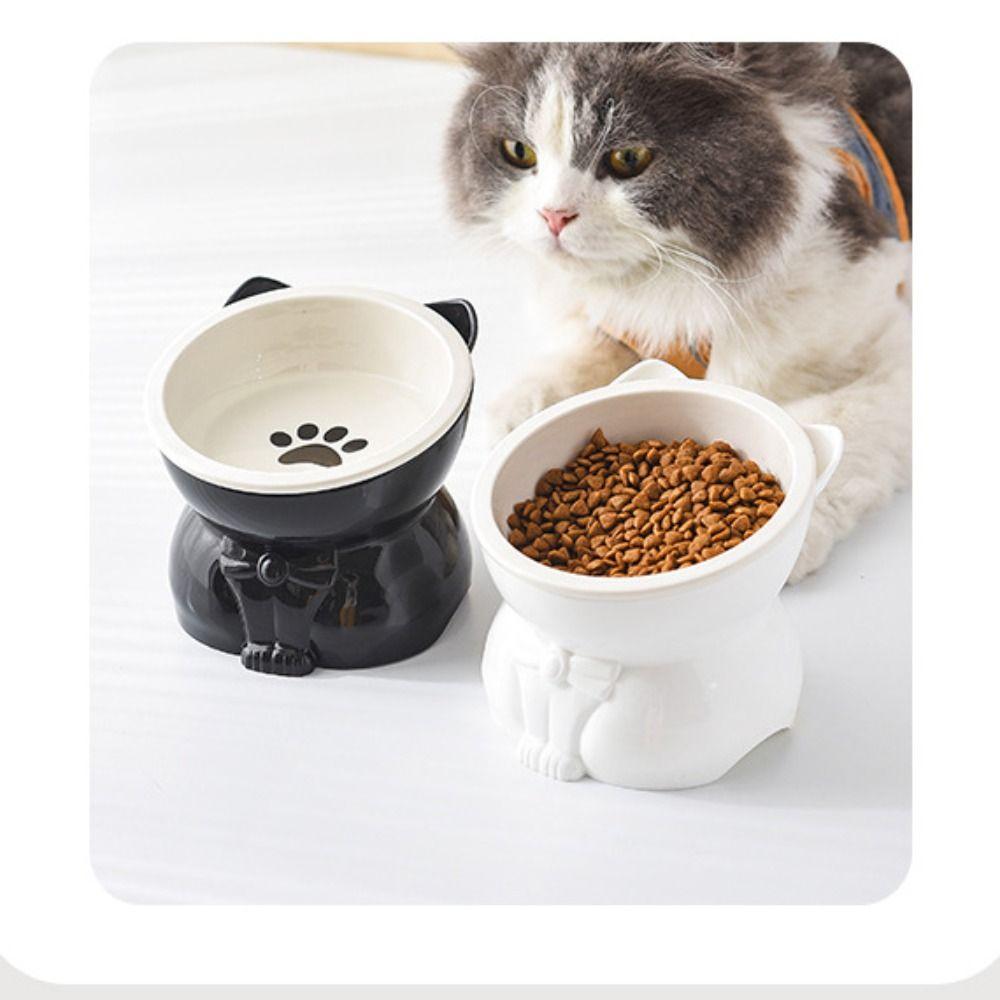 Ceramic Cat Bowl Cute Dog Food Feeding Basin Pet Supplies Pet High Foot Bowl  Neck Protection