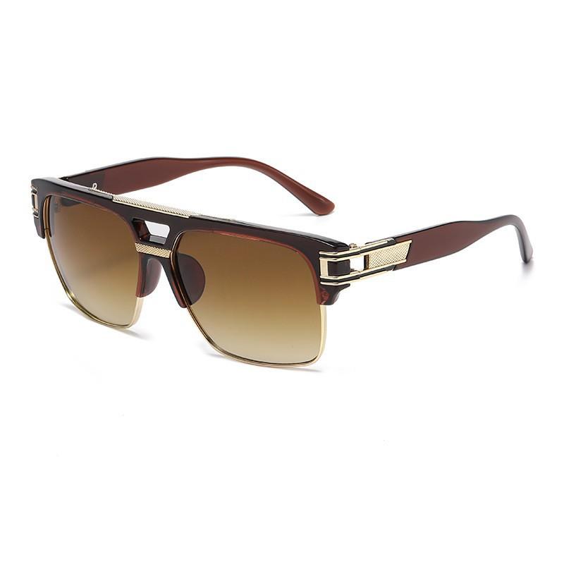 Metal hinged outdoor sports sunglasses men's square retro trendy sunglasses women's fashion cool glasses