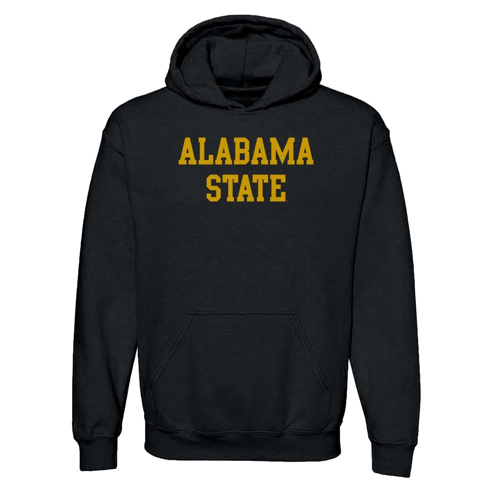 Alabama State University Hornets Basic Block Hooded Sweatshirt - Black 3XL