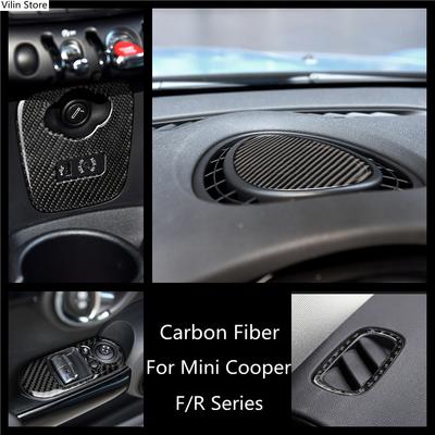 Carbon Fiber For BMW Mini Cooper F54 F55 F56 F57 F60 R60 R61 Ignition Device Trim Stickers Cars Car-styling