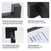 Black Toilet Roll Holder Shelf Toilet Tissue Dispenser  Bathroom Kitchen Laundry Room