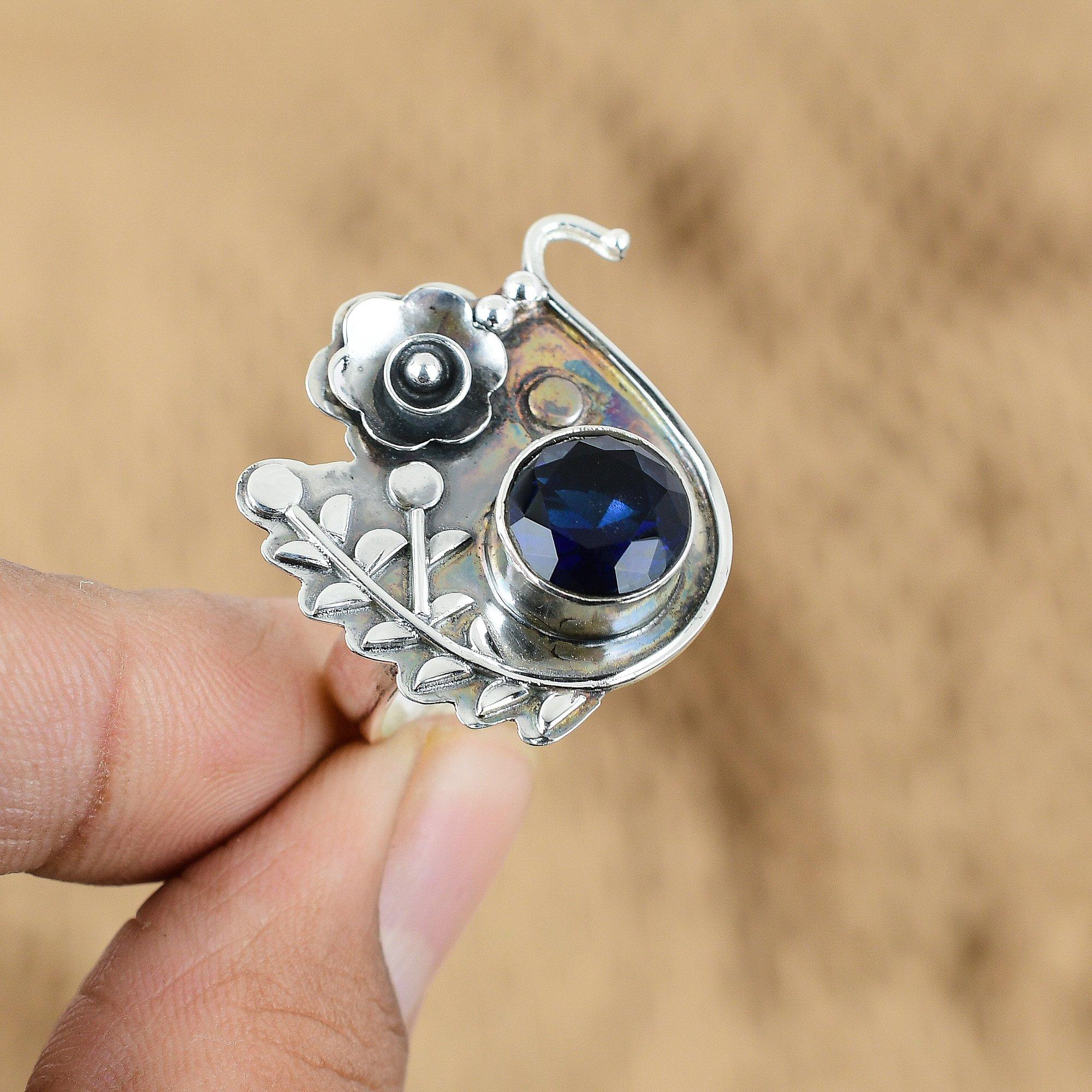 

Tanzanite Quartz Gemstone Daughter Promise New Flower Ring 925 Sterling Silver Yes
