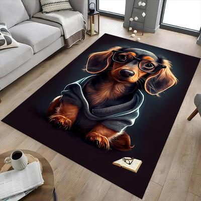 1 Stück Hundegläser Extra Groß Rutschfester Teppichboden, Büro, Familie, Schlafzimmer, Studio Großer Teppich Teppiche für Innenräume