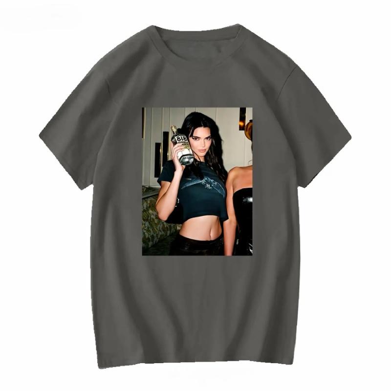 Kendall Jenner T Shirt Short Sleeves Vintage Soft Comfortable Casual Top For Everyday Unisexs Clothing Unisexs Summer T Shirt