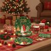 Christmas Tree Pattern Disposable Tableware Set Party Plate Cup Napkin Tablecloth  Family Dinner