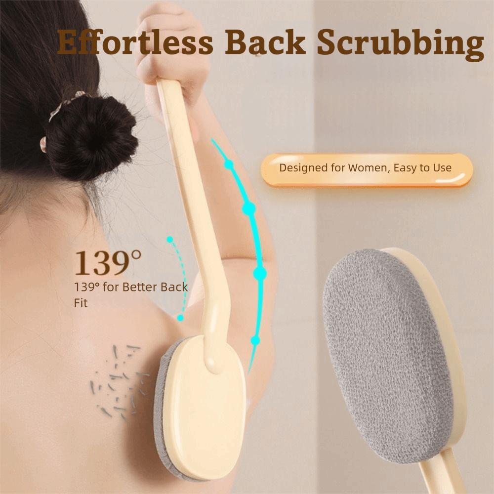Long Handle Exfoliating Bath Brush Anti Slip Body Exfoliator Back Scrubber for Shower  Bath