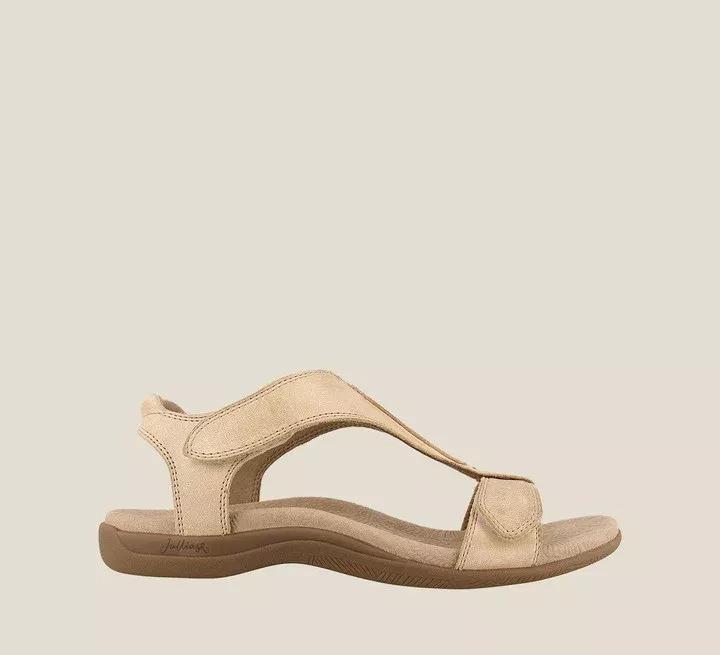 Sandals women's summer European and American flat arch massage Velcro word casual beach sandals