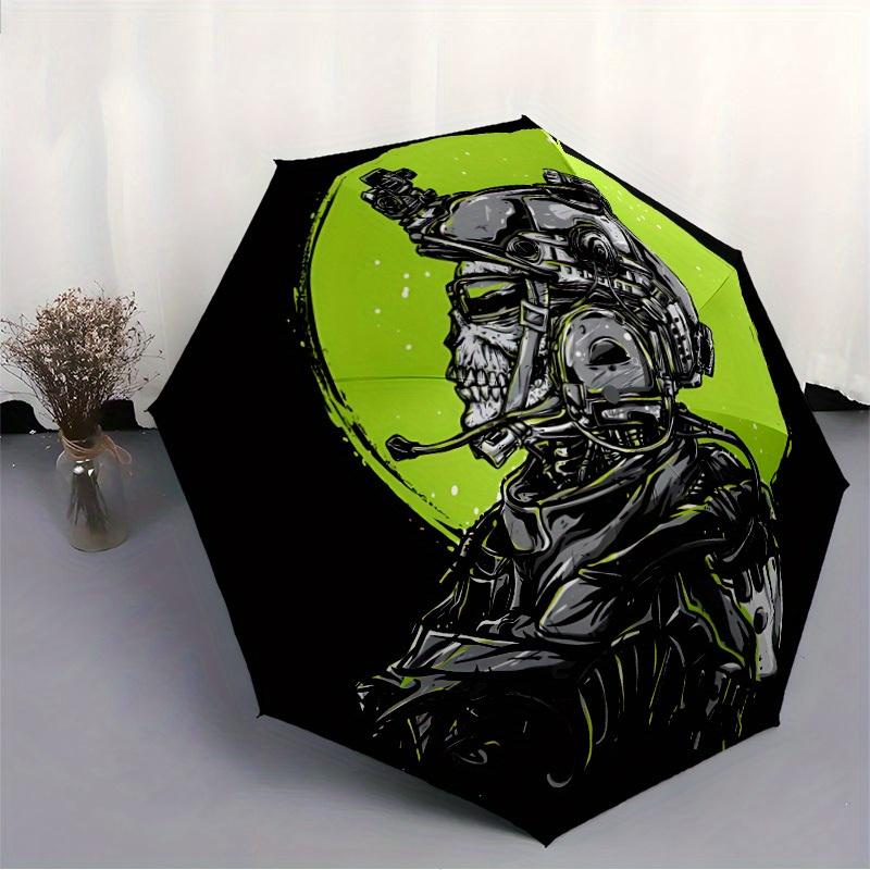 1pc Cyberpunk Helmet Call of Duty Windproof Automatic Umbrella, Lightweight for Women/Men, Perfect Christmas Gift a0811213